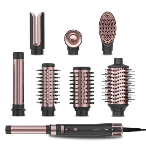 Cecotec Styler - Capelli modellanti multifunzionali, 8 teste CeramicCare 8in1, AirGlam Gyro. 1500 W, Liscio, Modo e Fibbia, Motore Brushless, Funzione Rotante e Rivestimento Ceramica e Cheratina