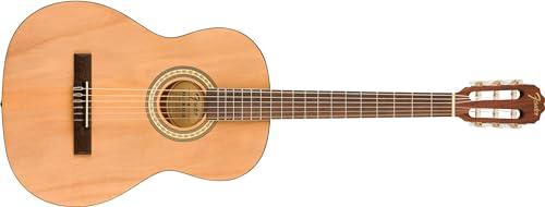 Fender FA-25N Alternative Series Chitarra Acustica Classica, Chitarra per Principianti, con garanzia di 2 anni, Naturale