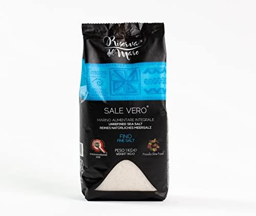 Sale Marino Integrale di Trapani – Artigianale, Siciliano, Presidio Slow Food – Macina Fine, Naturale e Non Raffinato (1 kg)