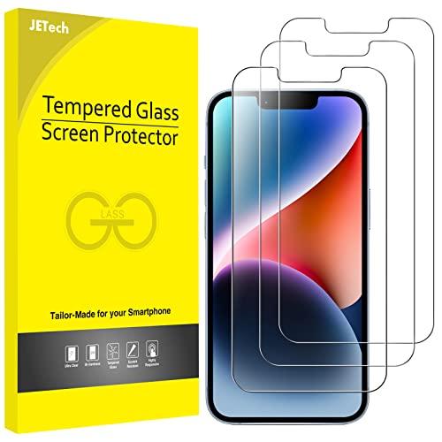 JETech Pellicola Protettiva per iPhone 16e 2025, iPhone 14 6,1 Pollici, Protezione in Vetro Temperato Film, Pacco da 3