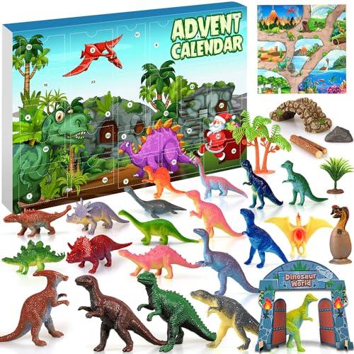 iZoeL Calendario Avvento Dinosauri Calendario Avvento Bambino Regalo Natale 2025 Dinosauro Giocattolo, Regali di Natale per 3 4 5 6 7 8 Anni Bambini Figlio Figlia Nipote Sorelle Fratelli