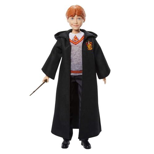 Mattel Harry Potter - Ron Weasley, bambola ispirata ai film con la caratteristica uniforme di Hogwarts e la bacchetta inclusa, giocattolo per bambini, 6+ anni, JGM20