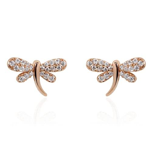 Meissa Animali Orecchini Argento Libellula Orecchini con Cubic Zirconia carini Piercing Regali per le donne Ragazza