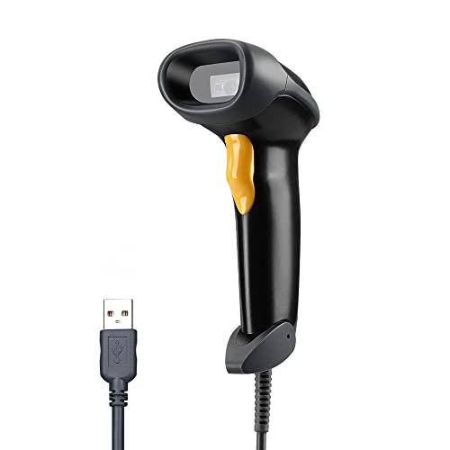 Eyoyo lettore di codici a barre 2D, Handheld Wired QR Barcode Scanner QR PDF417 Data Matrix Barcode Reader with USB Cable for PC Mac per Mobile Payment, Convenience Store