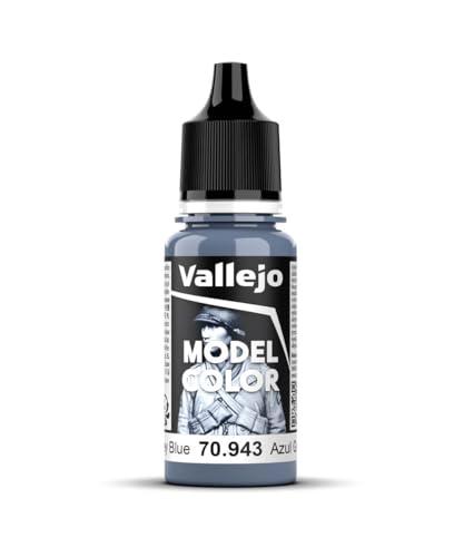 Vallejo Model Color Pintura Acrilica 18 ml, Colore Blu Grigio, Finitura Opaca, Autonivelante, Ideale per Modellismo e Figure