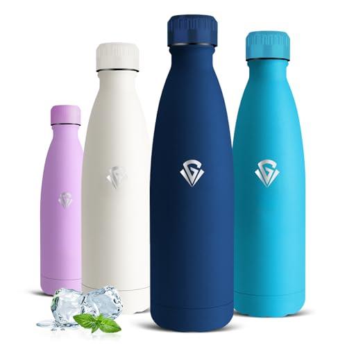 Borraccia Termica, Borraccia 750 ml, Senza BPA, Borracce Acciaio Inox, Senza Perdite, Borracce Termiche, Mantiene Caldo per 12 Ore/Freddo 24 Ore, per Scuole, Yoga, Campeggio