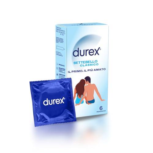 Durex Settebello Classico, Preservativi Classici, 6 Profilattici