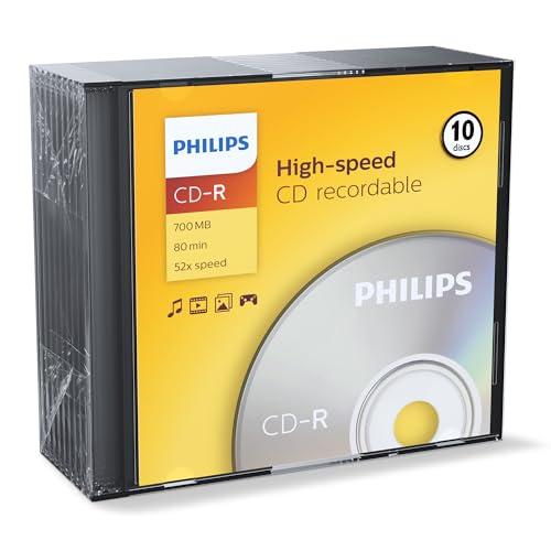 Philips Cd-R 80 Min 52X Slim Box Conf. 10