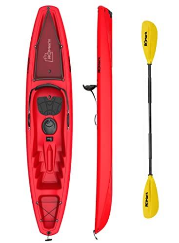 ROMARK Kayak - Canoa da 268 cm - 1 gavone + 1 pagaia + 1 seggiolino + 1 ruotino mare sport lago (BLU)