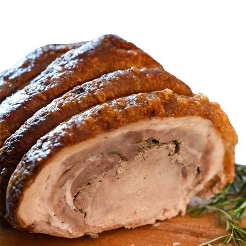 Fa.Lu.Cioli 1917- Tronchetto di Porchetta di Ariccia IGP 4,5 kg Prodotto Tipico Senza Glutine Sottovuoto Completamente naturale, Senza Conservanti da Carne Selezionata di Maiale Origine Certificata