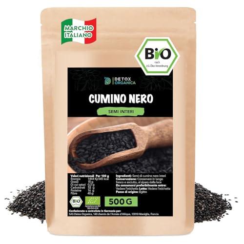 Detox Organica-Cumino Nero Semi-500g-Nigella Sativa-BIO-100% puri-Semi Interi-Vegan