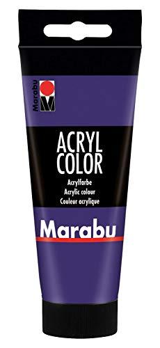 Marabu Acryl Color - Vernice acrilica cremosa a base d'acqua, Viola, 100 ml