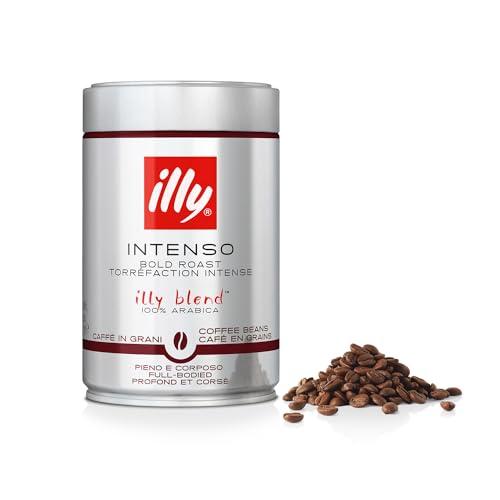 illy Caffè in grani da macinare Tostato INTENSO, Barattolo da 250 grammi