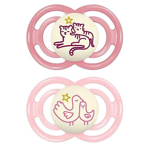 MAM Perfect Night Silicone 6-16 M., 2 pezzi, Dino/Volpe