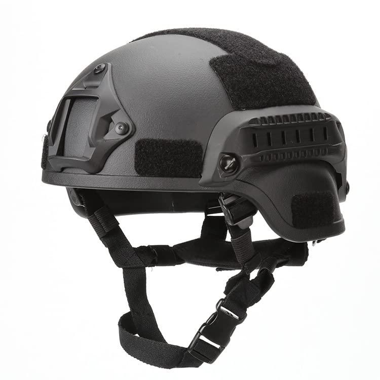 Koyheng Casco Tattico Mich 2000, Casco Softair ACH Regolabile con Protezione per Le Orecchie, Supporto NVG Anteriore e Guida Laterale