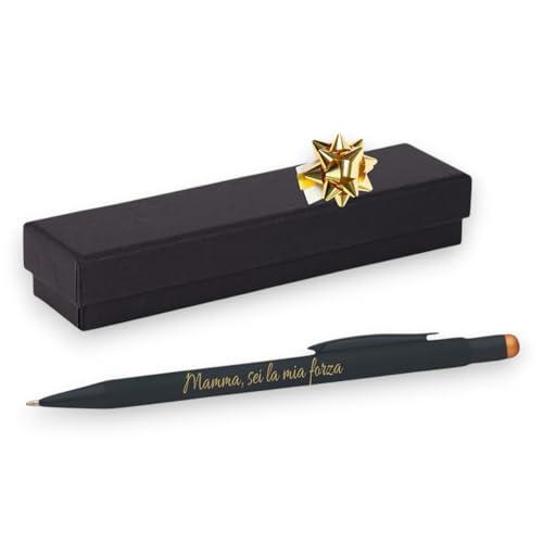 Penne Personalizzate con Scritta in Metallo, Penna Personalizzata con Incisione Laser, Penna con Nome Elegante per Regalo Maestra, Regalo Laurea Donna Uomo, Confezione Regalo Inclusa