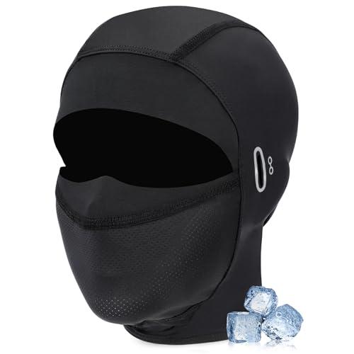 Kiiwah Passamontagna Moto Estivo, Balaclava Traspirante Uomo Donna con Protezione UV Sottocasco Moto per Bici Motociclo Ciclismo (Corto)