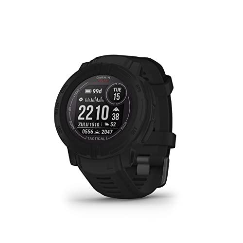 Garmin Instinct 2 Solar Tactical, Smartwatch, 45mm, Ricarica solare, Autonomia infinita, Jumpmaster, Visore notturno, +30 app, GPS, Cardio, SpO2, Garmin Pay, Connect IQ (Black) (Ricondizionato)