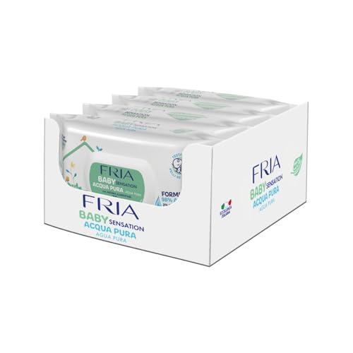 Fria Baby Sensation Acqua Pura Salviette per Cambio Pannolino, Formula con 98% di Acqua Purificata ad Azione Detergente sulla Pelle, Dermatologicamente Testate, Confezione Risparmio da 280 Salviette