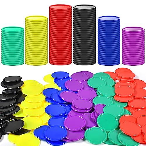Chips Di Plastica Del Poker 6 Colori, Mini Chip Del Poker Pietre Da Gioco, Piccoli Contatori Di Apprendimento, Carta Di Chip In Bianco Del Bingo Per I Bambini Ricompensa1.18 Pollice (30mm)300 Pezzo