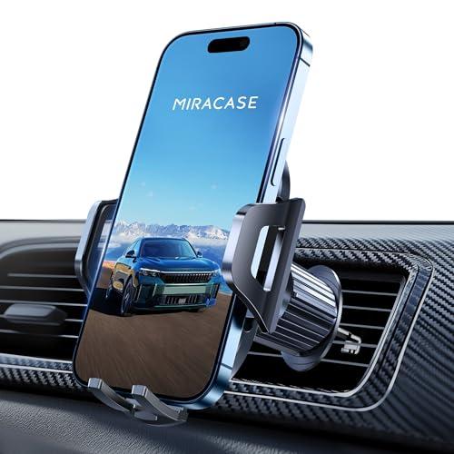 Miracase Porta Cellulare Auto Per Bocchette Di Aerazione [Regolabile E Antiscivolo] Hand Free Supporto Telefono Auto, Porta Telefono Ideale Per Viaggiatori, Autisti, Adatto a Tutti gli Smartphone