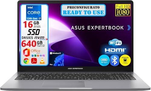 ASUS ExpertBook P1 (P1503), Intel i7-13620H, 16GB RAM DDR5, 640Gb (128Gb+512Gb) NVMe SSD, 15.6