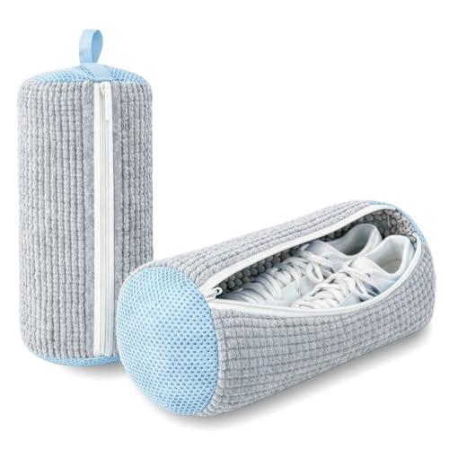 PRISMAL Set 2 Pezzi Sacchetto Scarpe Lavatrice – Protezione Avanzata e Pulizia 360° Scarpe Sportive e Sneakers – Borsa Lavascarpe Riutilizzabile in Microfibra con Cerniera Rinforzata Antigraffio