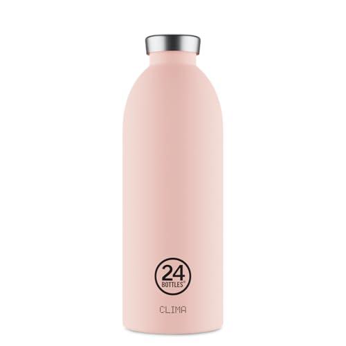 24Bottles Clima Bottle- Borraccia Termica 850ml Acciaio Inox, Bottiglia Termica Thermos 100%Ermetico (12h Hot 24h Cold) Design Italiano, Borracce Termiche Ecologiche, Water Bottle Stone Dusty Pink NEW