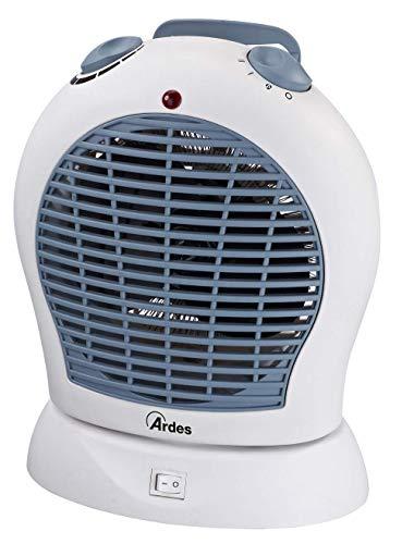 Ardes Ar4F03O Termoventilatore Elettrico Oscillante Swing, Termoventilatore Riscaldante 2 Potenze, Bianco / Baleno, ‎21.5 x 13.5 x 28 cm; 997.9 grammi