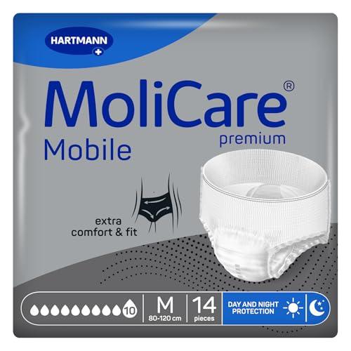 MoliCare Premium Mobile 10 Gocce Taglia M, Mutandine Monouso Assorbenti per Donne e Uomini con Incontinenza Severa, Protezione contro le Perdite, Delicata sulla Pelle, 14 pz