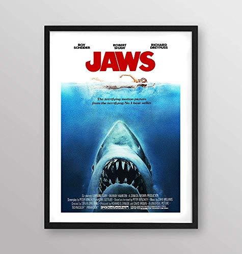 Poster incorniciato - Lo Squalo locandina film 1975 - Artyexpress Made in Italy