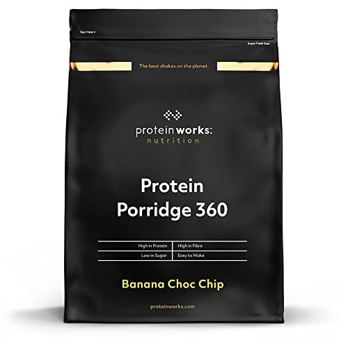 The Protein Works Porridge Proteico 360 | Basso Contenuto di Zuccheri, Ricco di Fibre, Vitamine E Minerali | Banana E Pepite di Cioccolato, 2 kg, 2000 unità