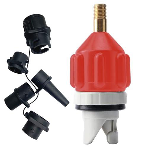 WOUMON Adattatore per Pompa per Valvola SUP, Adattatore Compressore SUP per Barca a Remi Gonfiabile, Kayak,Tavole da Paddle (Arancione)