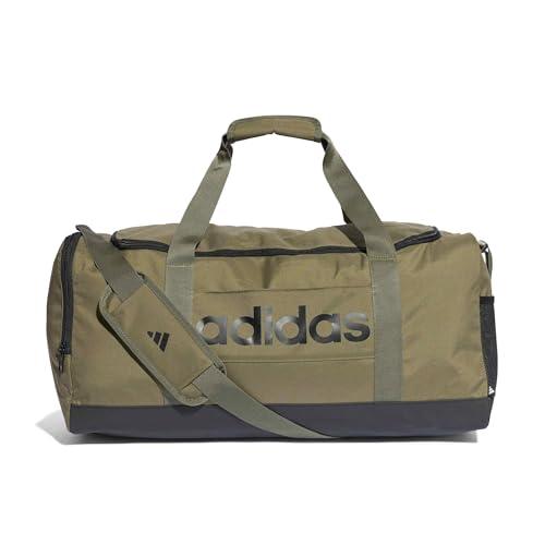 adidas Mixte Essentials Linear Duffel Bag, olive strata/black, M