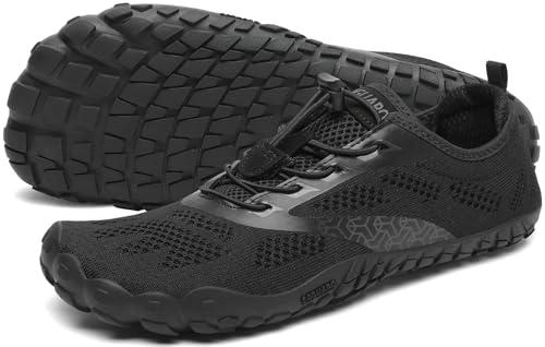 SAGUARO Scarpe Barefoot Minimaliste Uomo Donna Scarpe Multisport per Corsa/Allenamento/Trekking/Trail Running/Palestra - Morbido Comode e Leggere, Nero Ragno, 41 EU