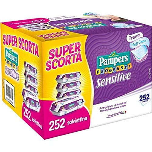Salviette Pampers Progressi Sensitive Super Scorta - 252 Piezas