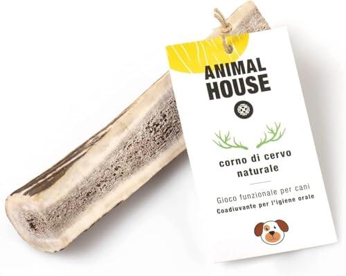 Animal House - Corna di Cervo Premium per Cani Sezionate - 100% Naturali e Resistenti - Migliora l'Igiene Orale - Adatte a Tutte Le Taglie - Cruelty-Free (S)