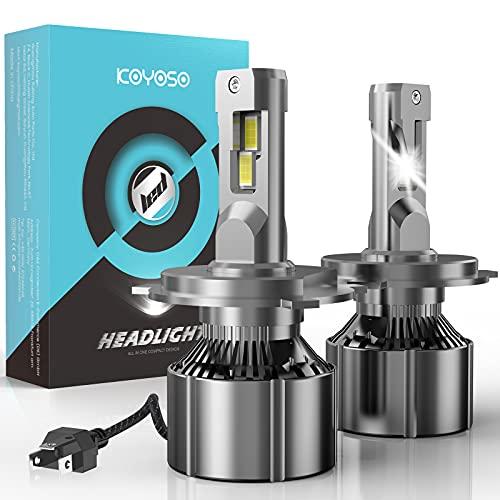 KOYOSO Lampadine H4 LED 110W 19000 LM 6500K Bianco Per 12V Auto