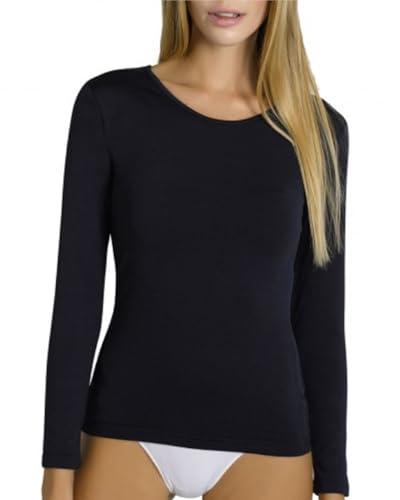 Valko Maglia Termica Donna - Maglia Donna Manica Lunga - Maglie Termiche Donna - Abbigliamento Termico Donna - Maglia Termica Donna Manica Lunga (S, Nero)