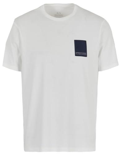 Armani Exchange Toppa con Logo Milano, Edizione Limitata, vestibilità Regolare T-Shirt, Bianco Sporco, XS Uomo