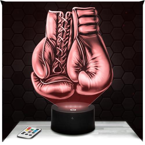 Lampephoto.fr - Lampada 3D di Guanti da Boxe, Decorazione Thai Francese Inglese, Idea Regalo per Uomo, oggetto Guanti da Boxe, Luce Notturna per Adulti, Decorazione per Camera, Idea Regalo, Led TOP