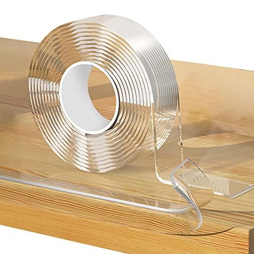 Loiion Paraspigoli per Bambini 1m, Trasparente Pre-nastro Adesivo Extra Forte Nano Tape, Multifunzione Paraspigoli Muro, Extra Spesso Bordi Protezione per Lcurezza Bambini（Spessore 1mm）