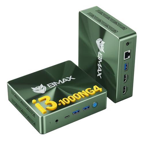 BMAX Mini PC B6 Plus, Intel Core i3-1000NG4 (Superare N95/N150, fino a 3,2 GHz), 12GB LPDDR4 RAM 512GB NVMe SSD Mini Computer W-11 Pro, HDMI/USB-C Display Triplo 4K@60Hz, WiFi, BT Ufficio/Casa/Scuola