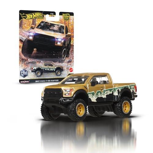 Hot Wheels Premium Ford 17 F150 Raptor, veicolo Car Culture Circuit Legends da collezione, macchinina Hot Wheels die-cast, giocattolo per bambini, 3+ anni, JBK70