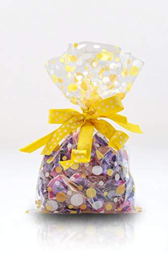 Italpak Buste (Sacchetti) Trasparenti per Alimenti Bubbles 50 pz, Polypropylene, Giallo, 9x12,5cm