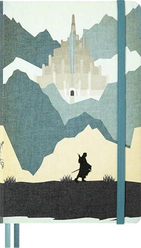 Moleskine Taccuino a Righe Il Signore degli Anelli, Copertina Rigida in Tessuto e Chiusura Elastica, con due Segnalibri e Adesivi a Tema, Aragorn, Formato Large 13 x 21 cm
