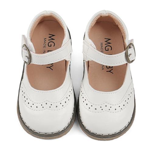 Cheerful Mario Scarpe Mary Jane Basse Bambina 1-5 Anni Ballerine Bimba Suola di Gomma Bianco 24 EU Suola 25