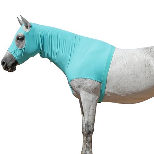 Gallopoff Hood Cavallo Elasticizzato con zip - Copertura del Collo e del Volto Completa