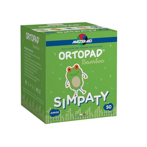 MASTER AID Ortopad Simpaty Junior - Cerotti Colorati Oculari per Bambini - Cerotto Occlusore Occhio Bambini per il Trattamento di Occhio Pigro e Strabismo - 1 Confezione da 50 Pezzi - 6,7 x 5 cm