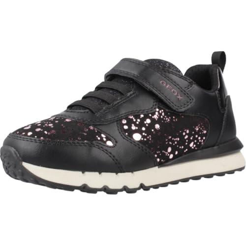 Geox J Fastics Girl, Scarpe da Ginnastica, Nero/Viola, 27 EU